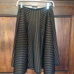 H&M Black Circle Midi Skirt